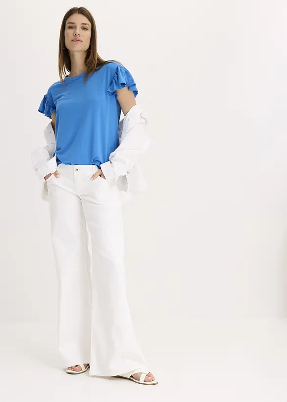 T-shirt à manches volantées, bonprix