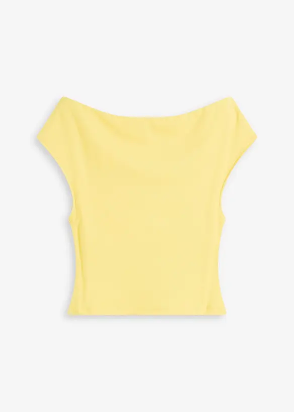 T-shirt col Bardot, 100% coton, bonprix