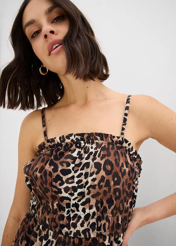 Robe fluide en viscose à fines bretelles, bonprix