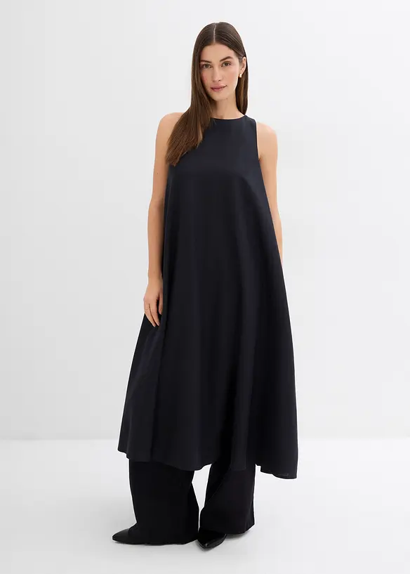 Robe midi évasée en viscose mélangée, bonprix