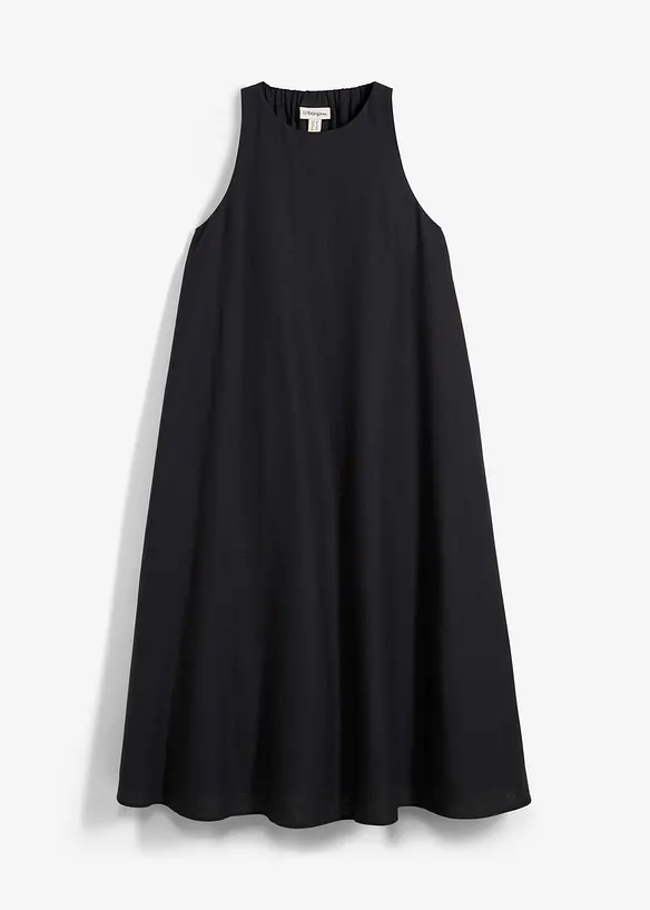 Robe midi évasée en viscose mélangée, bonprix