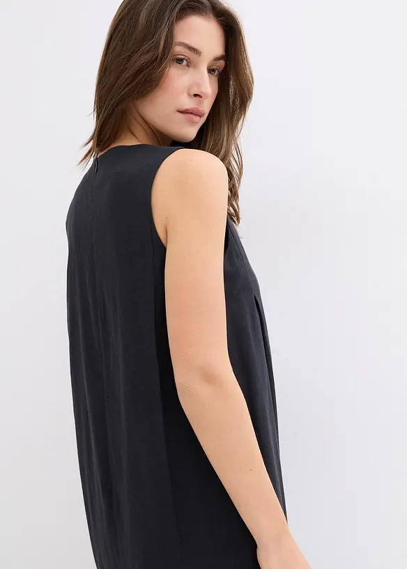 Robe longue à poches latérales en viscose mélangée, bonprix