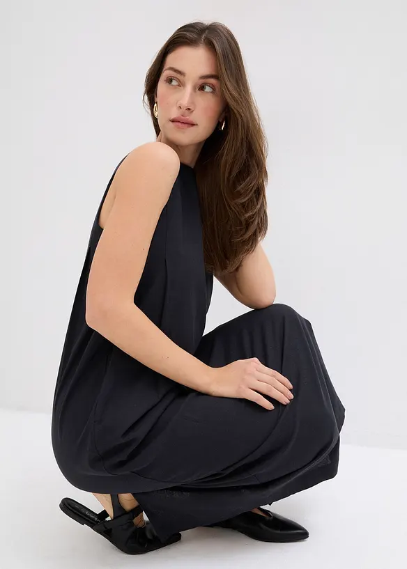 Robe longue à poches latérales en viscose mélangée, bonprix