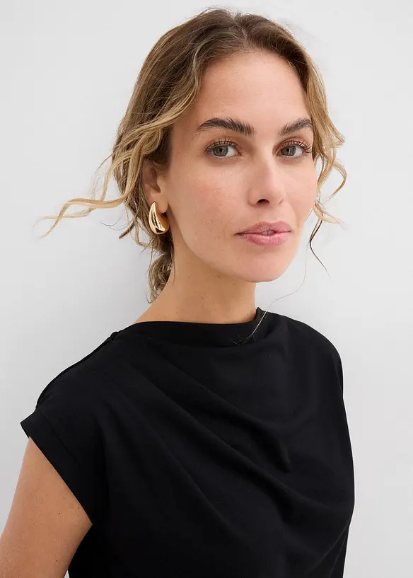 T-shirt col bénitier contenant de la viscose, bonprix