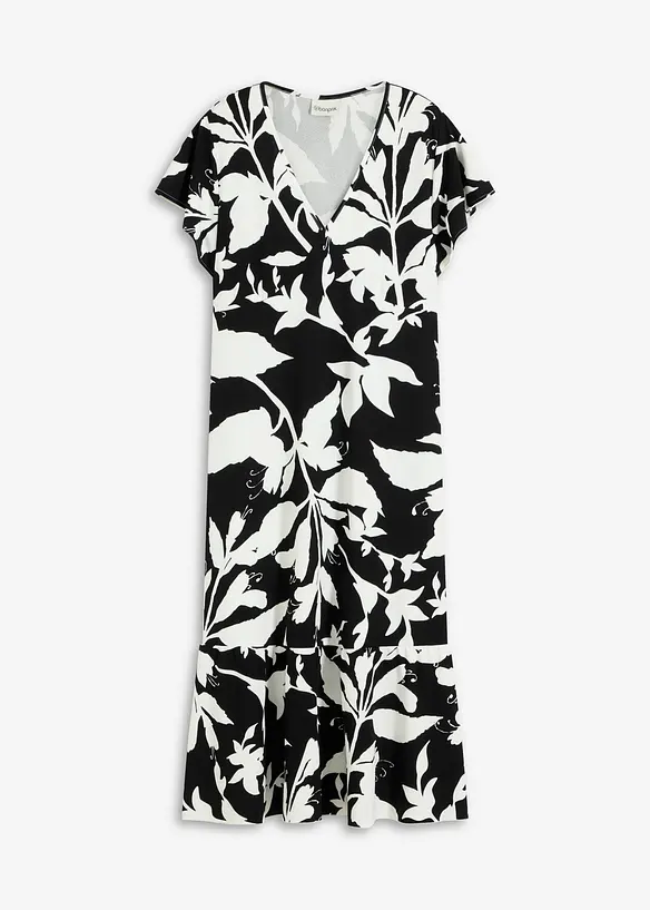Robe midi à manches papillon, bonprix