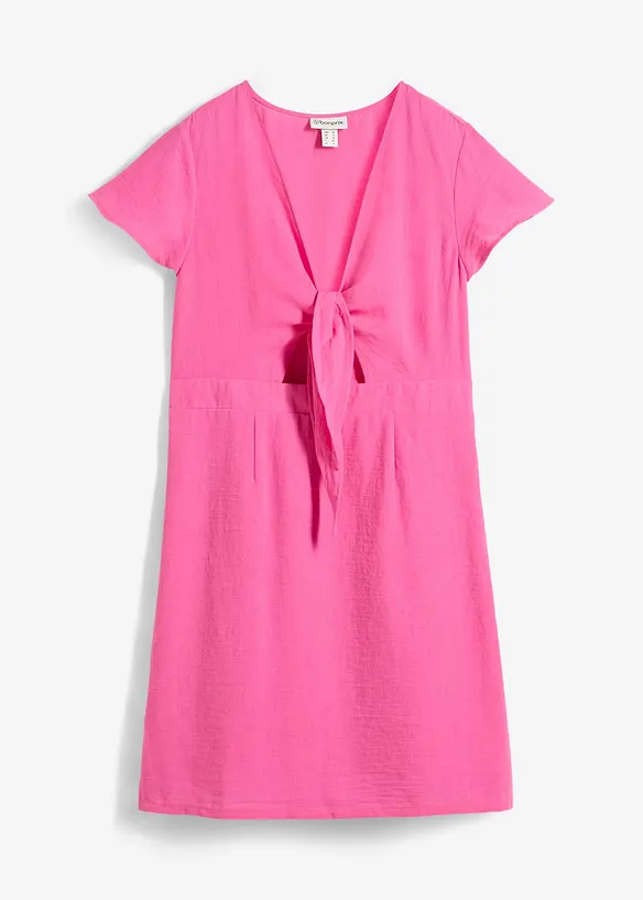 Robe courte avec lien à nouer à l’encolure, bonprix