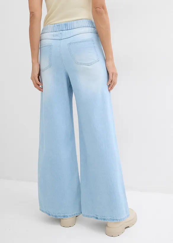 Jean large, taille mi-haute et élastiquée, bonprix