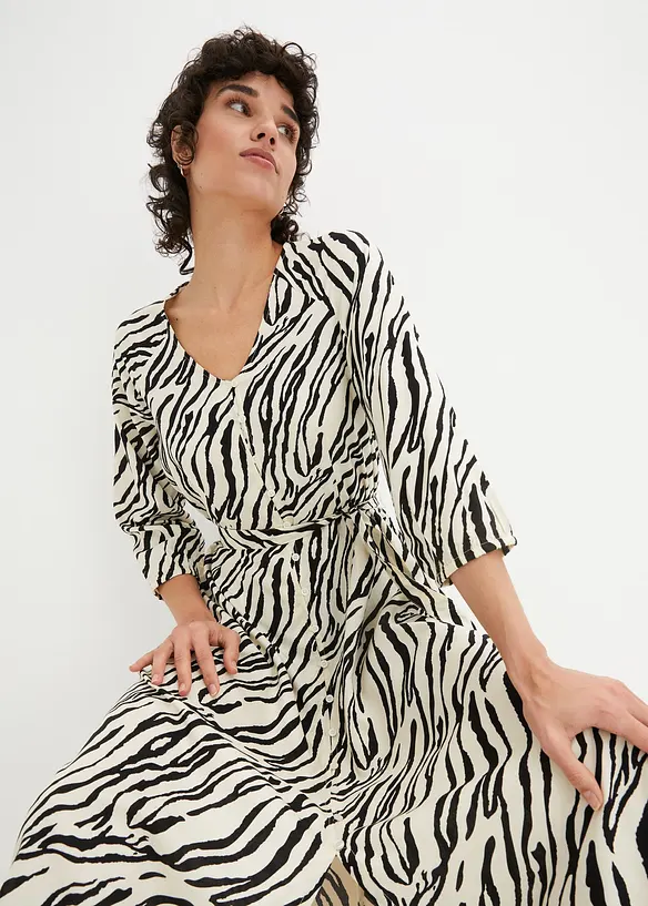 Robe midi en viscose fluide, bonprix