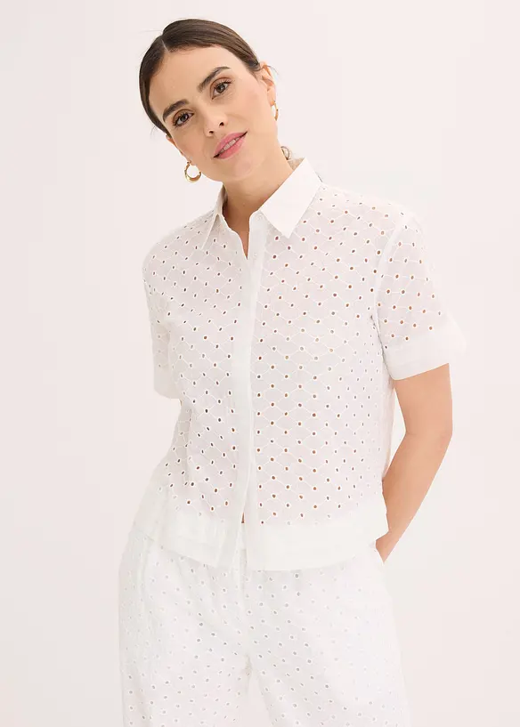 Chemisier à broderies anglaises, bonprix