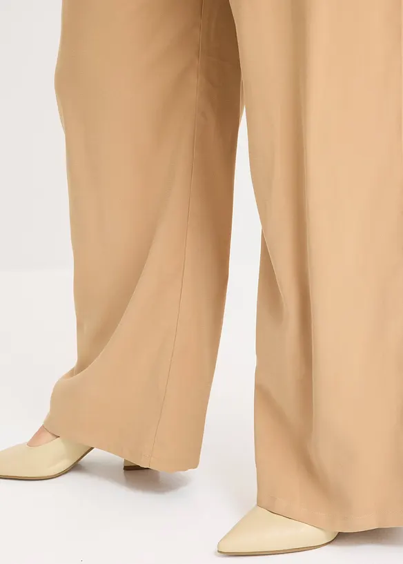 Pantalon palazzo à taille élastiquée, bonprix