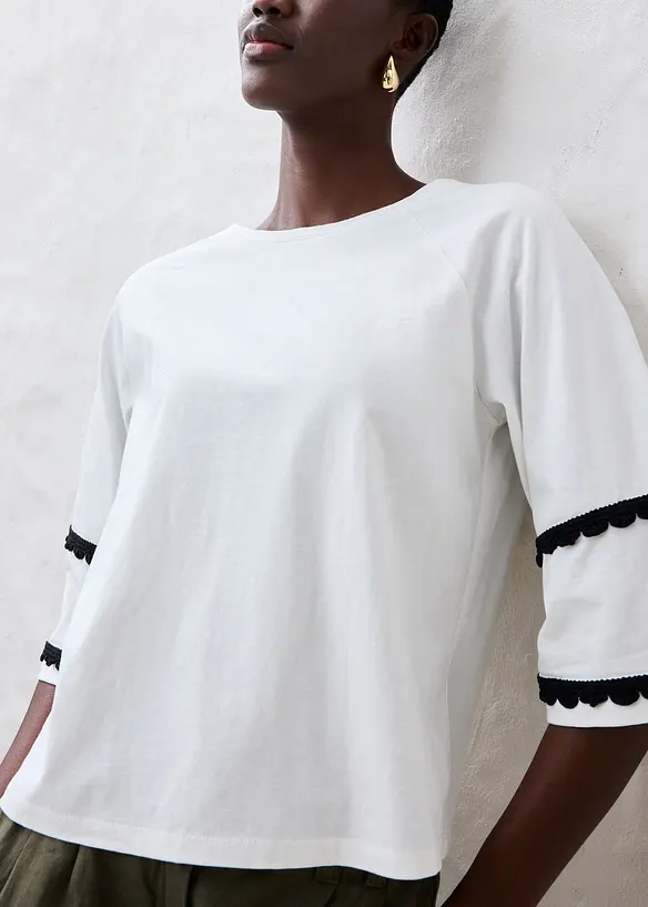 T-shirt avec soie, bonprix