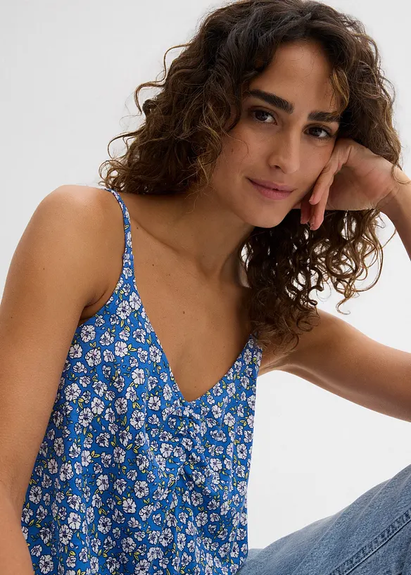 Top à fleurs en viscose fluide, bonprix