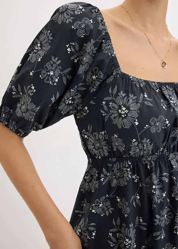 Robe midi à manches bouffantes, bonprix