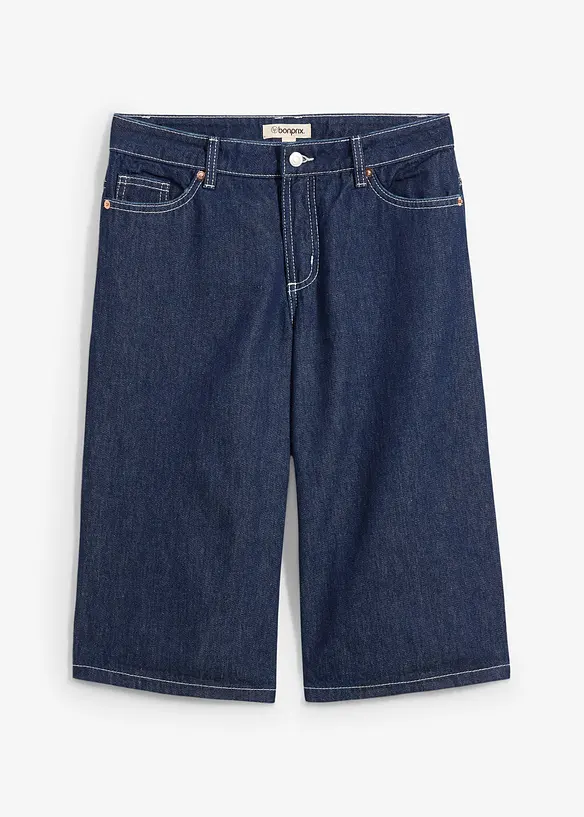Bermuda en jean taille mi-haute, peu extensible, bonprix