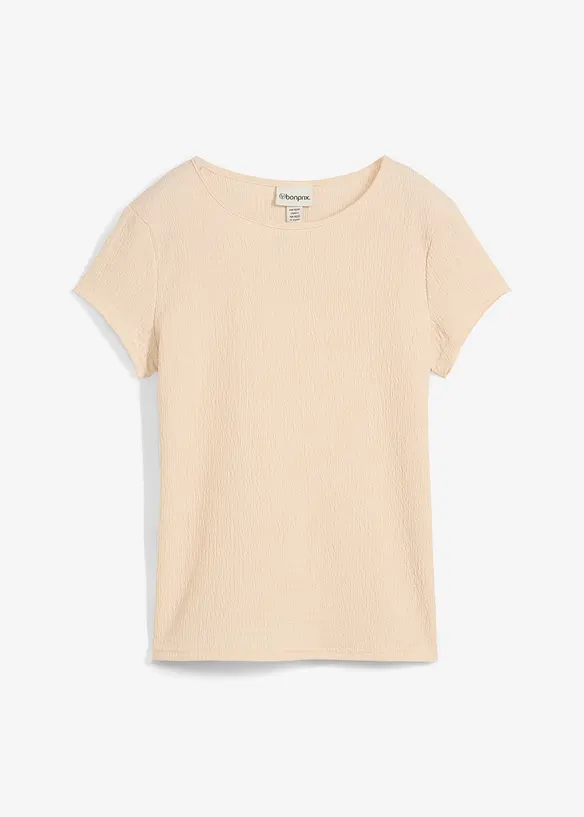 T-shirt en crêpe texturé, bonprix