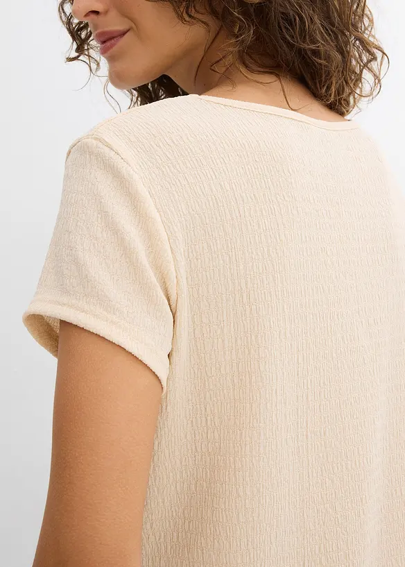 T-shirt en crêpe texturé, bonprix