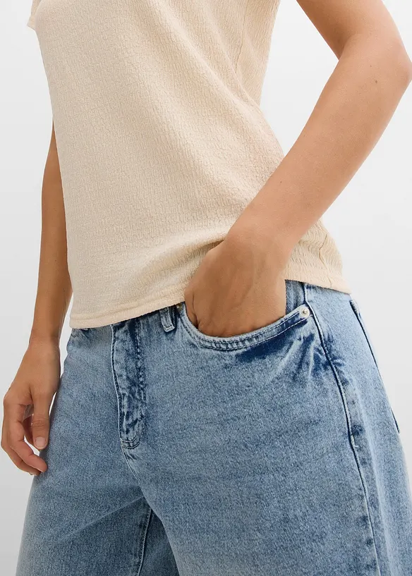 T-shirt en crêpe texturé, bonprix