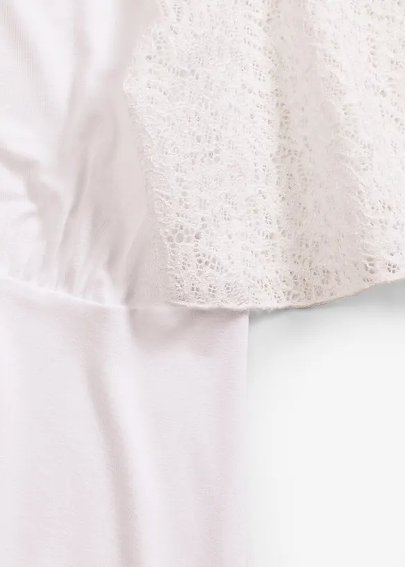 T-shirt à manches en dentelle, bonprix