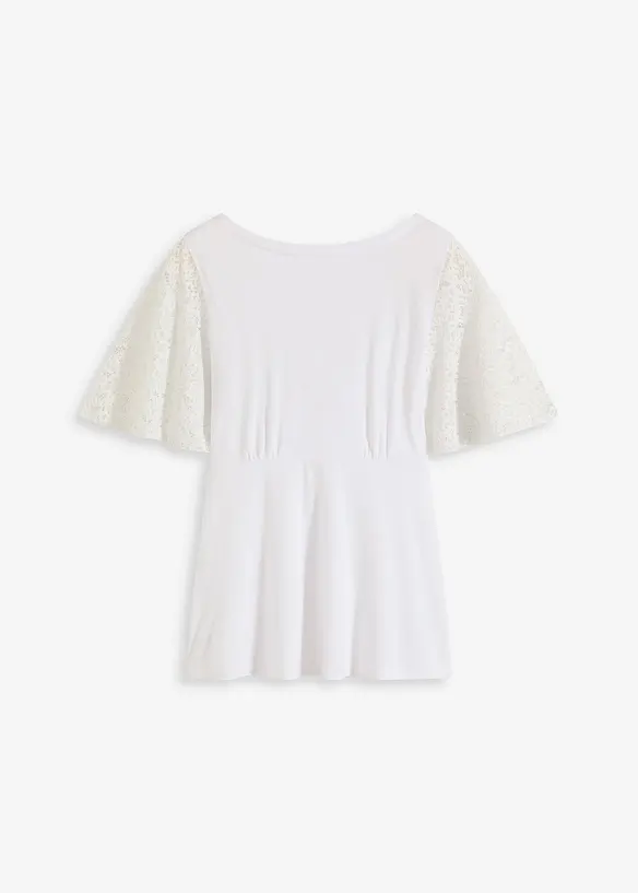 T-shirt à manches en dentelle, bonprix