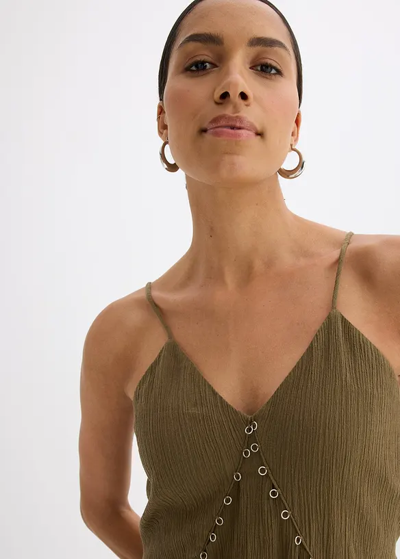 Robe longue orné d’œillets, bonprix