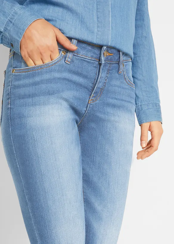 Jean skinny taille mi-haute, extensible, bonprix