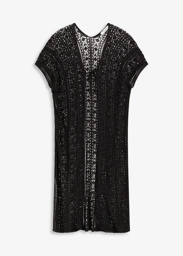Kimono de plage aspect crochet en viscose, bonprix