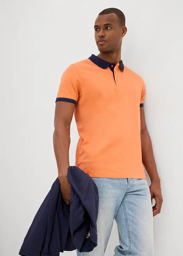Polo en maille piquée 100% coton, bonprix