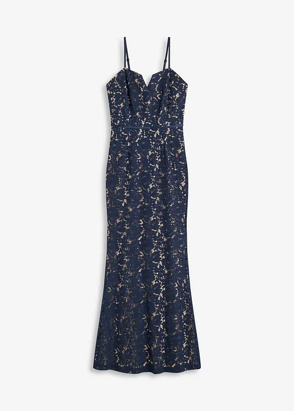 Robe en dentelle avec bretelles et ruban satiné, bonprix