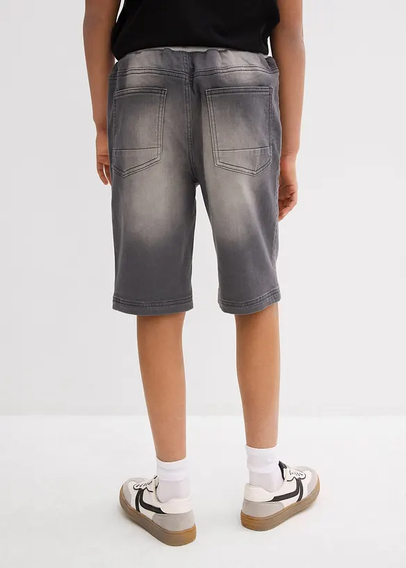 Bermuda en molleton aspect jean, Regular, bonprix