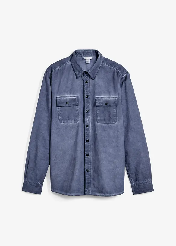 Chemise aspect délavé, 100% coton, bonprix