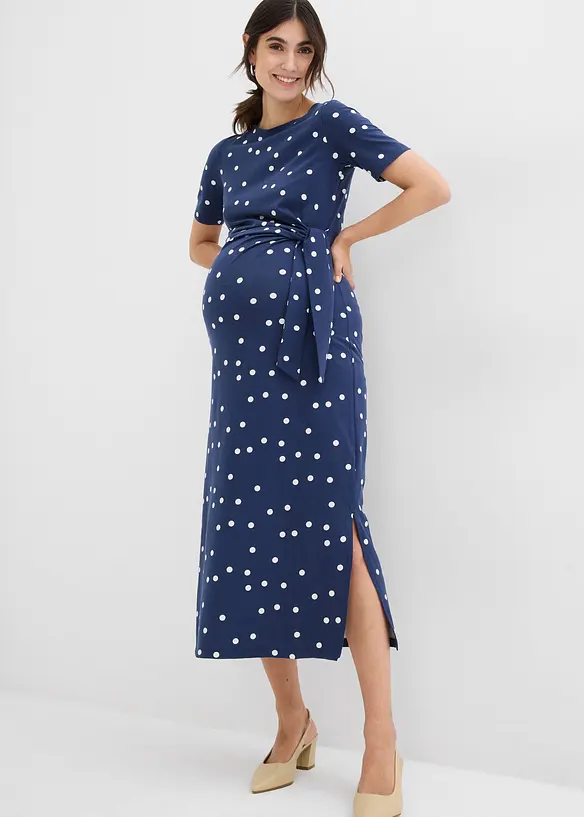 Robe midi de grossesse en jersey coton, bonprix