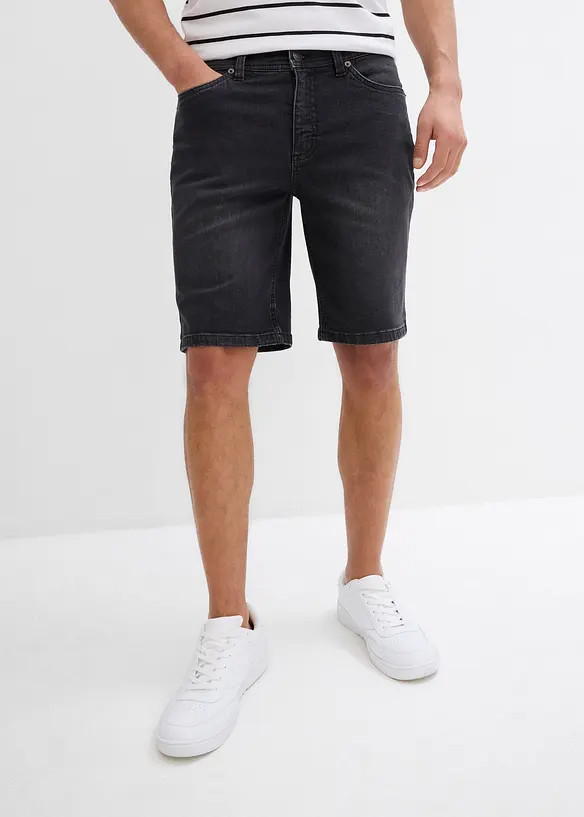 Lot de 2 bermudas en jean extensible, Regular, bonprix