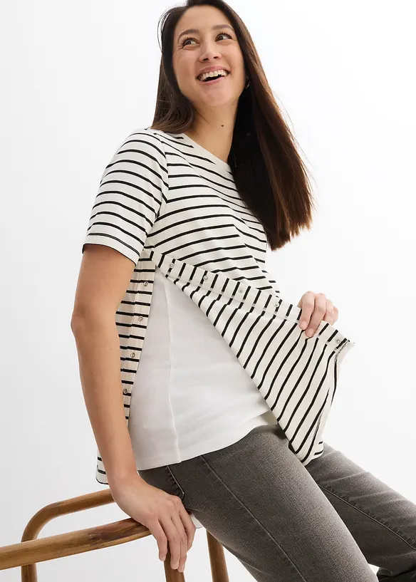 T-shirt 2en1 de grossesse et d'allaitement, bonprix