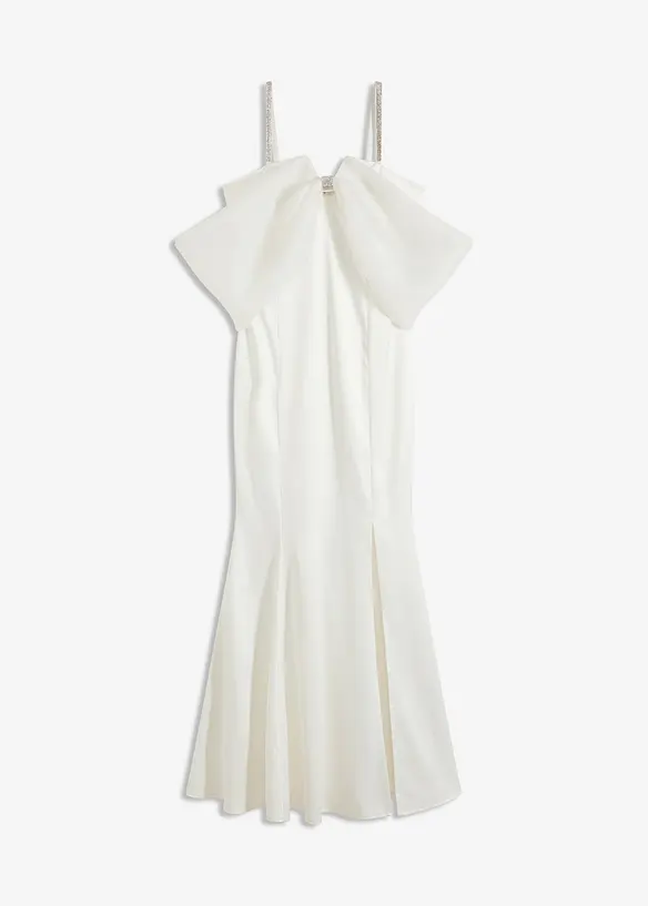 Robe de mariée en satin brillant orné de strass, bonprix