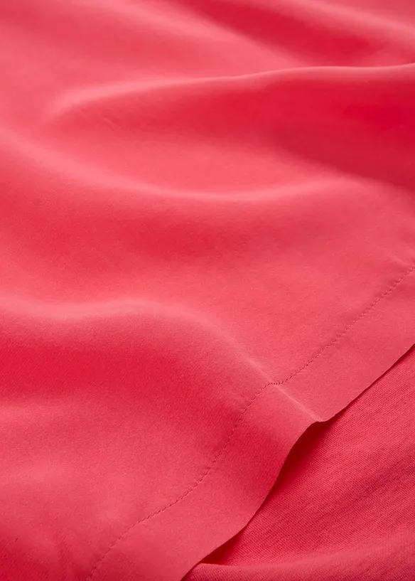 T-shirt avec soie et empiècement tissé, bonprix