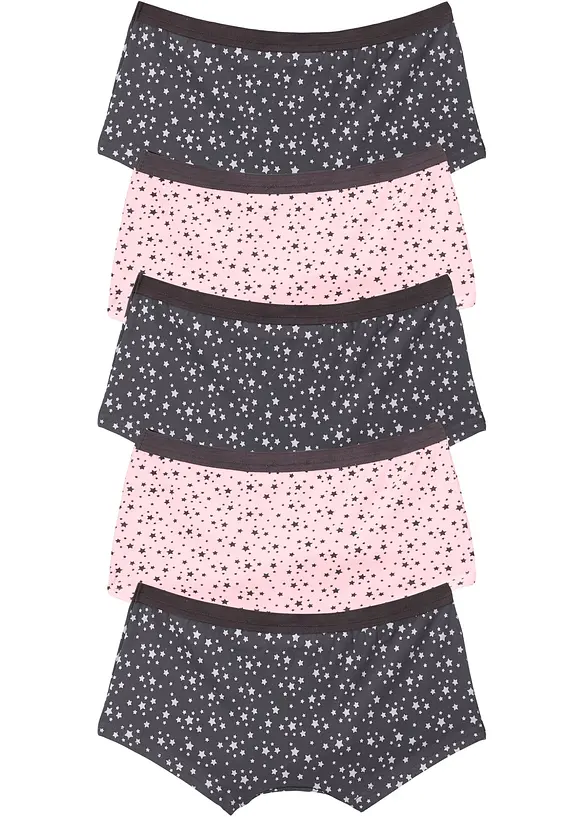 Lot de 5 culottes en coton doux et extensible, bonprix