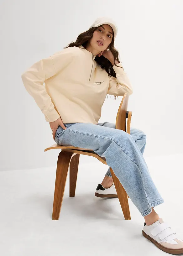 Sweat oversize 100% coton, bonprix