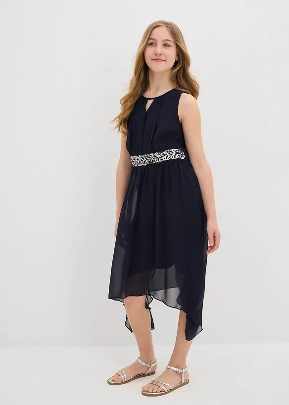 Robe en crêpe à sequins, bonprix