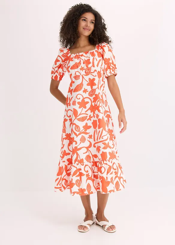 Robe midi 100% coton, bonprix