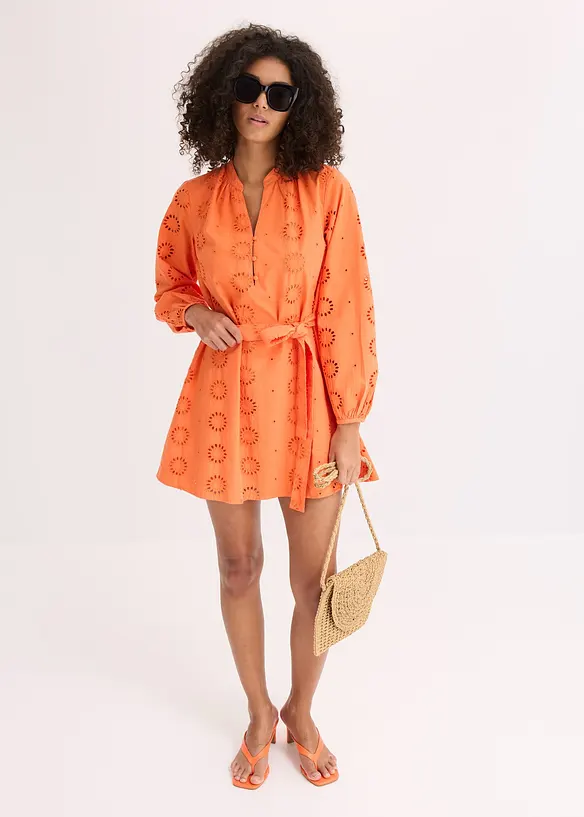 Robe à col tunisien 100% coton, bonprix