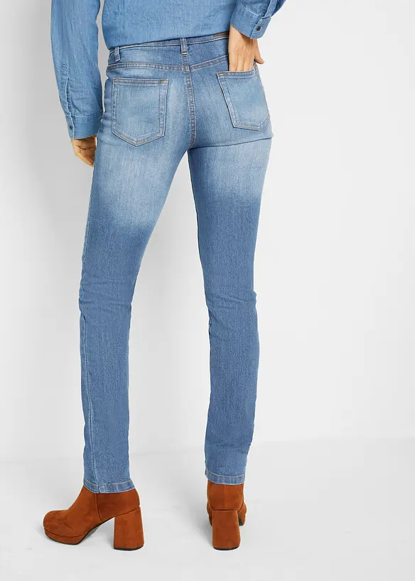 Jean skinny taille mi-haute, extensible, bonprix