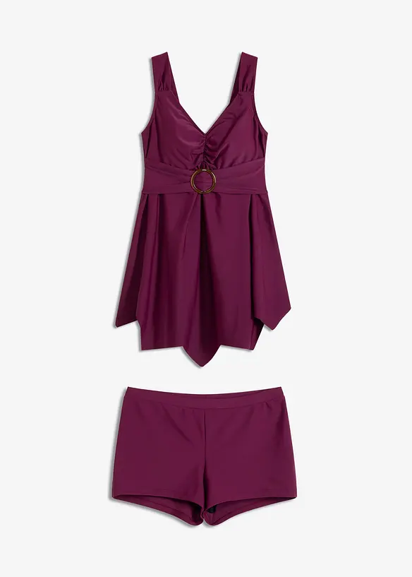 Tankini long (ens. 2 pces) à larges bretelles, bonprix