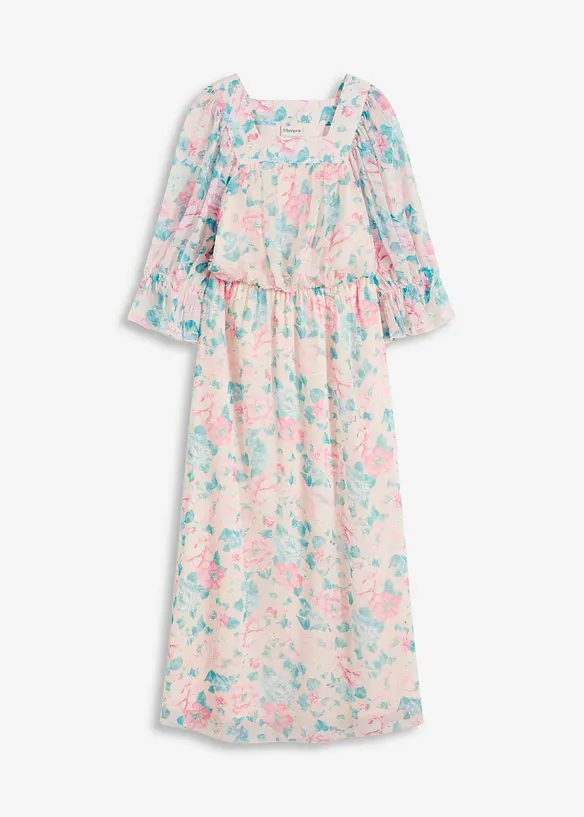 Robe longue en crêpe, bonprix