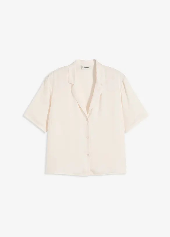 Chemisier en satin avec col à revers, bonprix