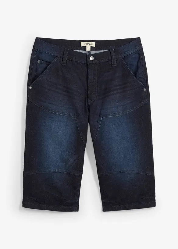 Long bermuda en jean extensible, Regular, bonprix
