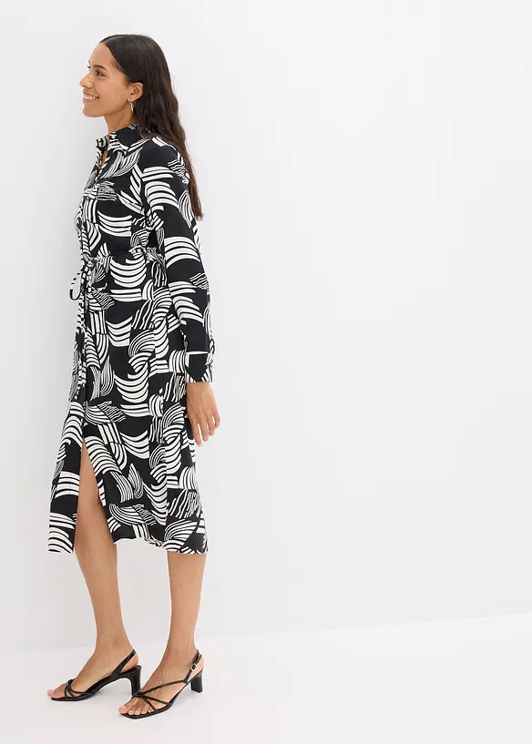 Robe-chemise imprimée et légère en lin majoritaire, bonprix