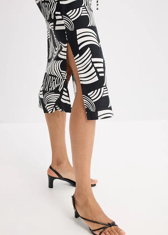 Robe-chemise imprimée et légère en lin majoritaire, bonprix