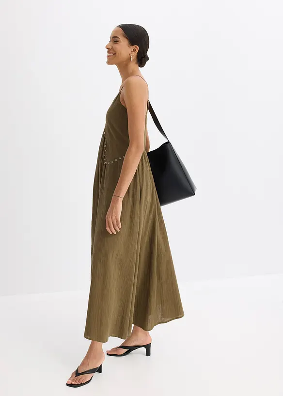 Robe longue orné d’œillets, bonprix