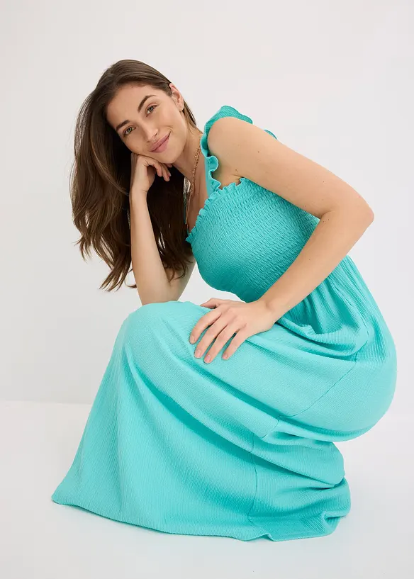 Robe en jersey avec détail smocké, bonprix