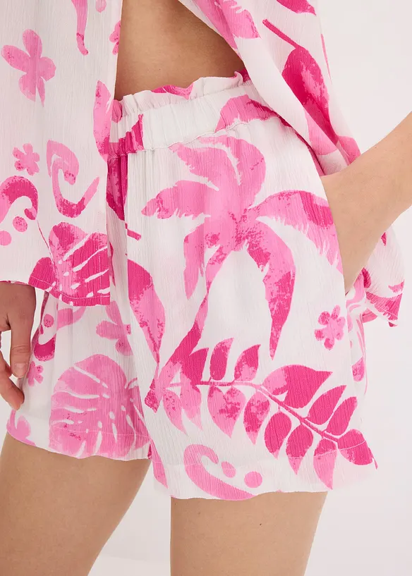 Short imprimé en viscose texturée, bonprix